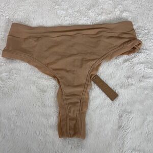 SKIMS Power Mesh Thong Ochre High Rise Sheer Panty PN-THG-1635 Womens 2X NWT